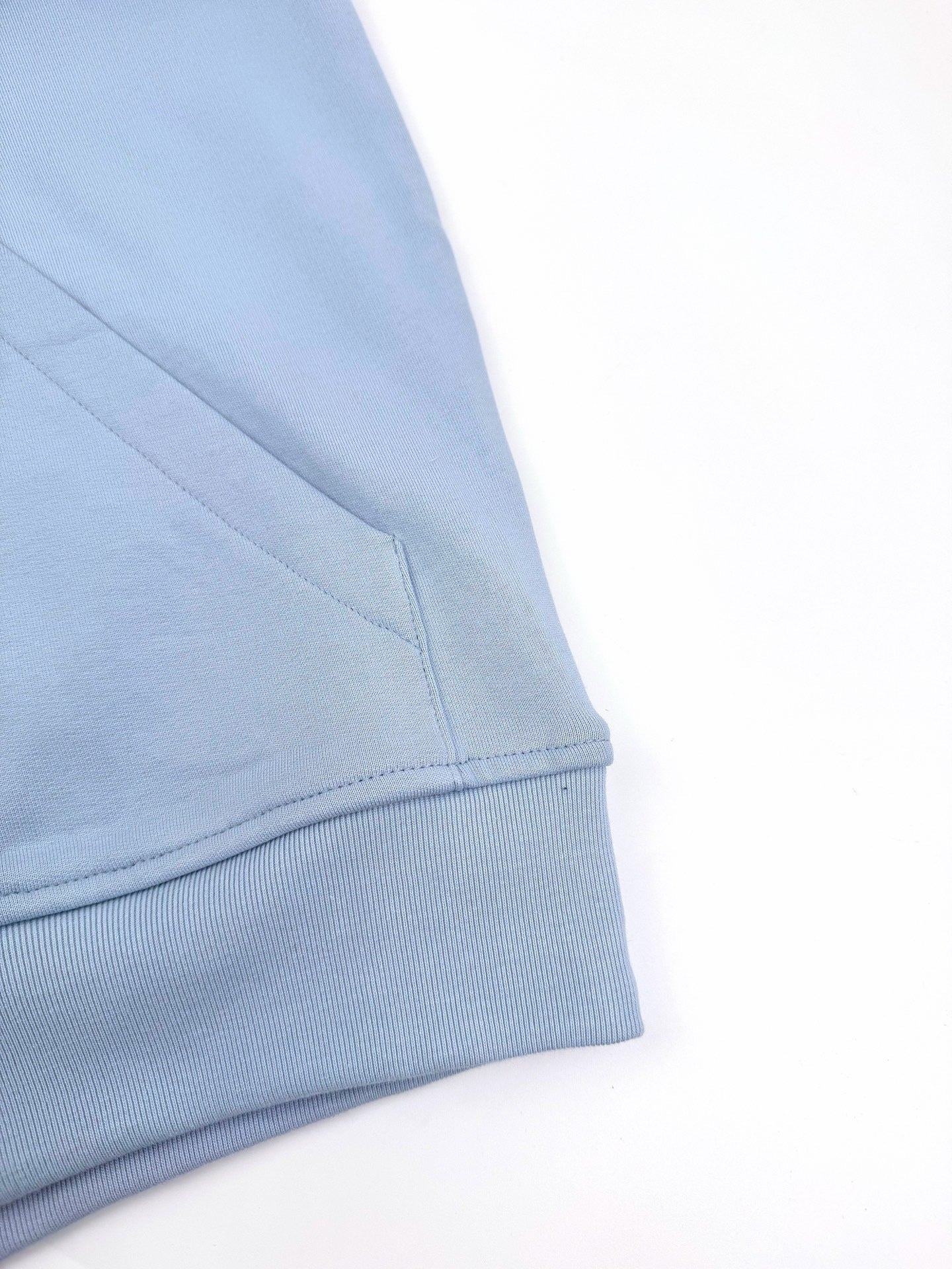 Ami Paris Zip-Up Hoodie "Sky Blue"