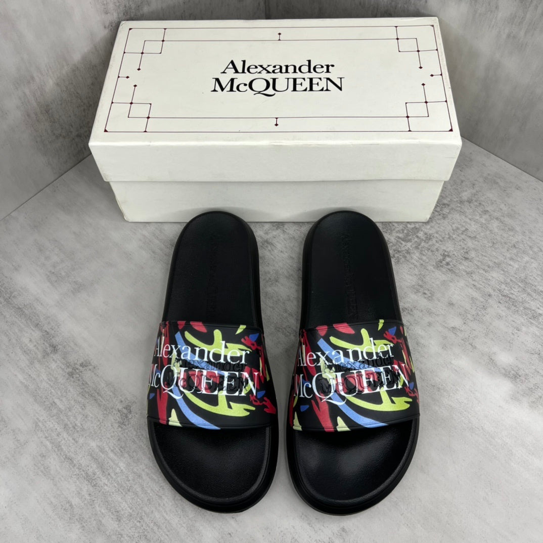 Alexander McQueen Slides "Black-Multicolour"