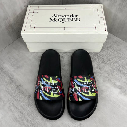 Alexander McQueen Slides "Black-Multicolour"