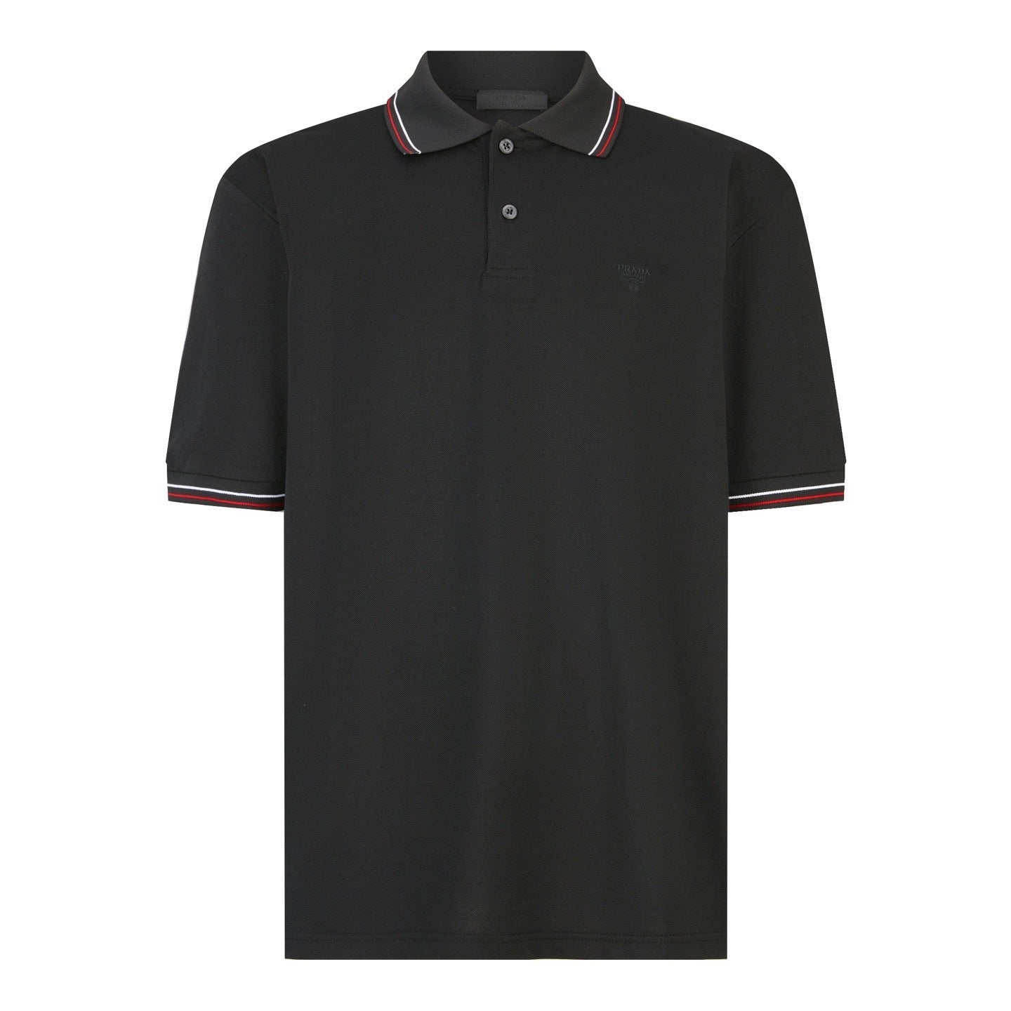Prada Pique Polo T-Shirt "Black"