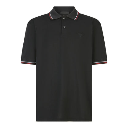 Prada Pique Polo T-Shirt "Black"
