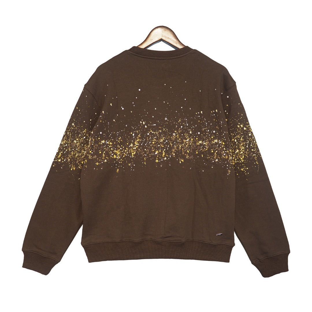 Amiri Crystal Splash Logo Sweatshirt "Brown"