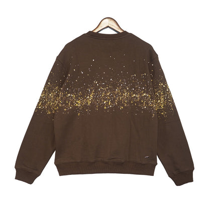 Amiri Crystal Splash Logo Sweatshirt "Brown"