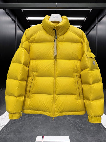 Moncler Levitha Hooded Short Down Jacket "Yellow"