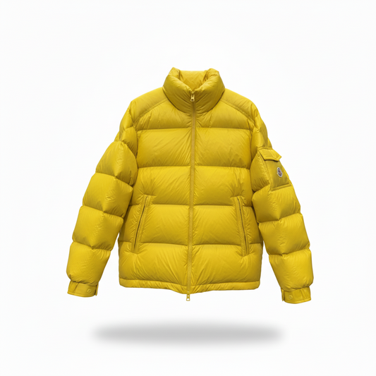 Moncler Levitha Hooded Short Down Jacket "Yellow"