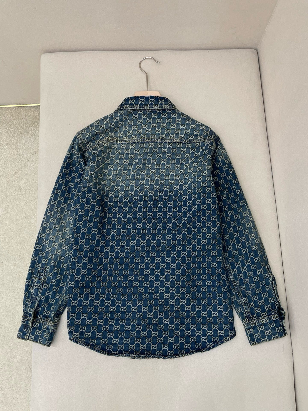 Gucci GG Cotton Denim Jacquard Shirt