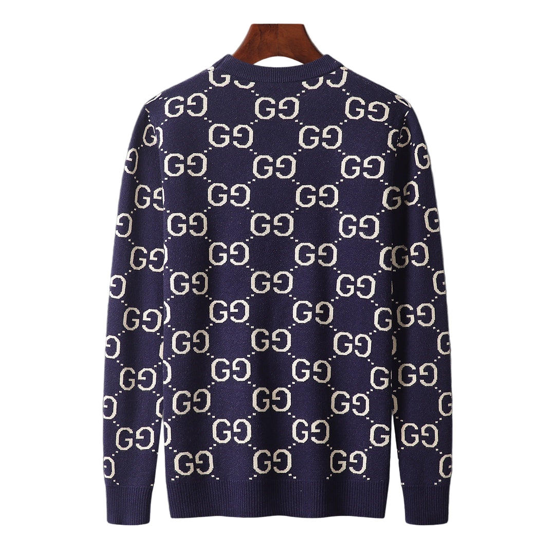 Gucci Sweater "Navy Blue-Beige"
