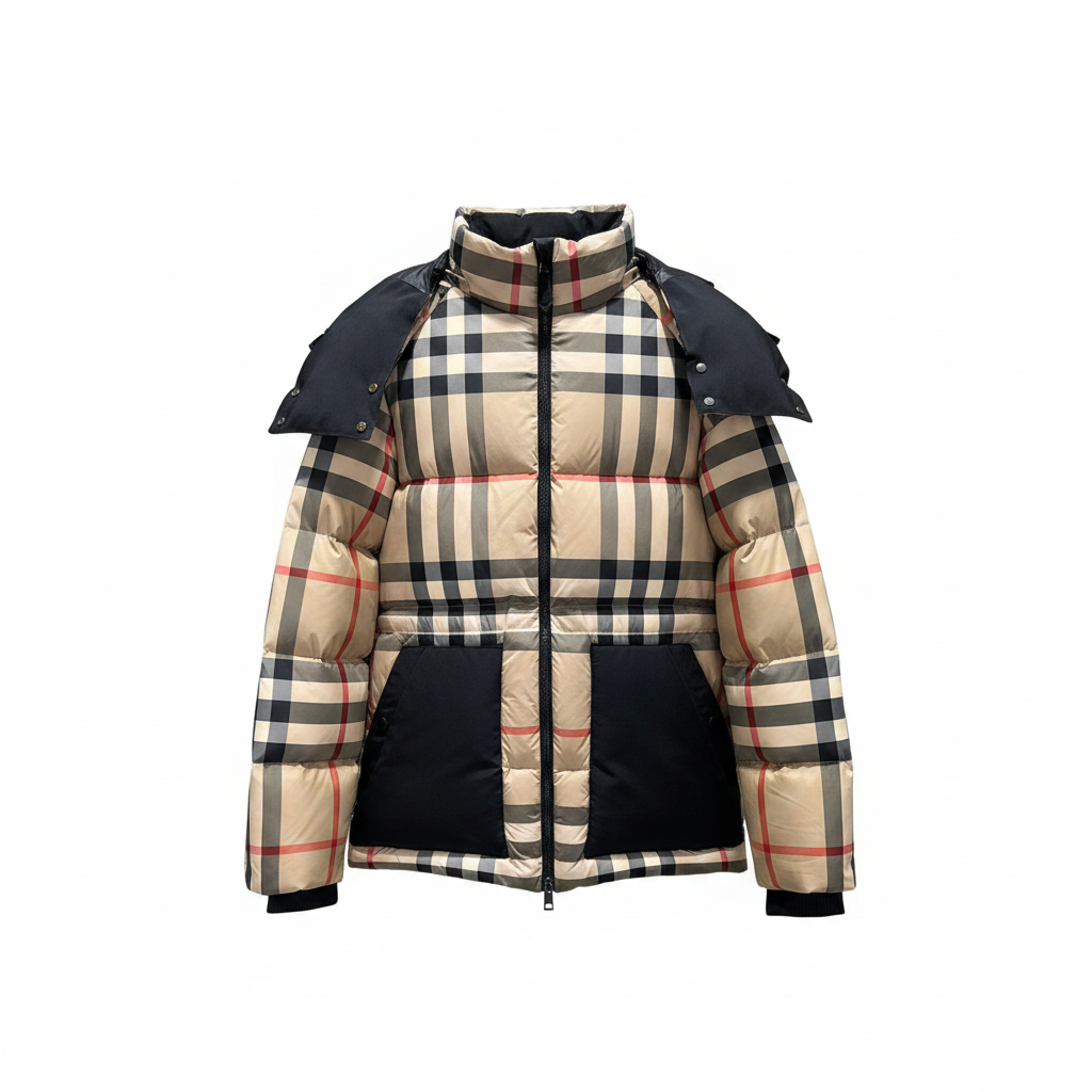Burberry Check Down Jacket "Beige"