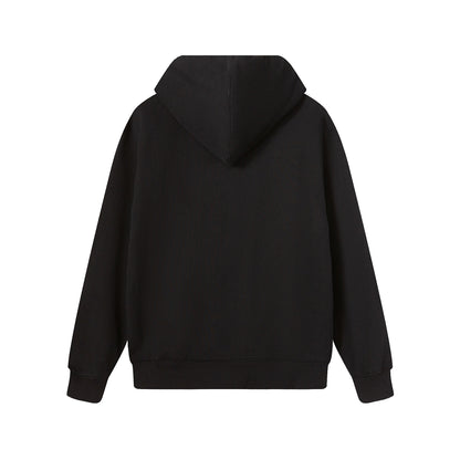 Burberry Hove Check Embroidery Logo Zip-Up Hoodie "Black"