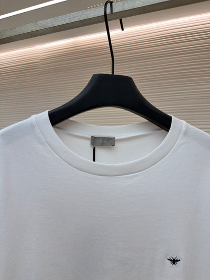 Dior Bee Embroidered T-shirt "White Cotton Jersey"