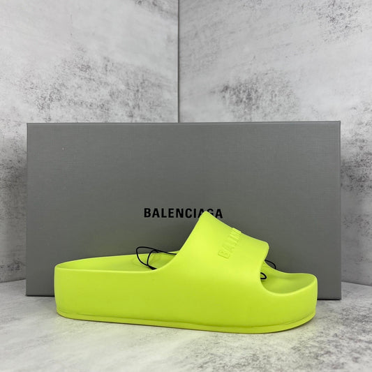 Balenciaga Chunky Slides "Lime"