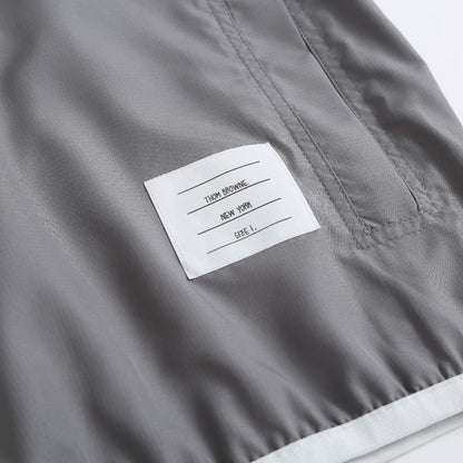 Thom Browne 4-Bar Stripe Hooded Jacket "Gray"