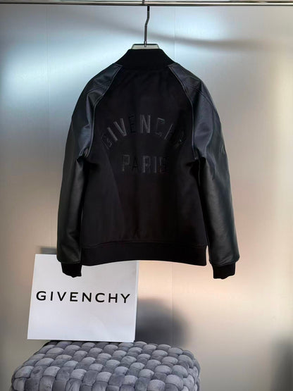 Givenchy Bomber Jacket with Givenchy Paris Embroidery "Black"
