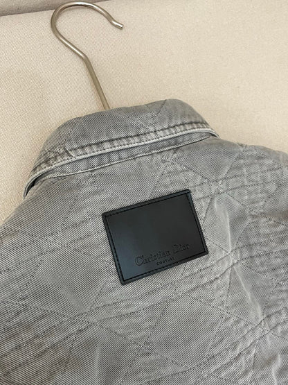 Dior Cannage Overshirt "Gray Cotton Twill"