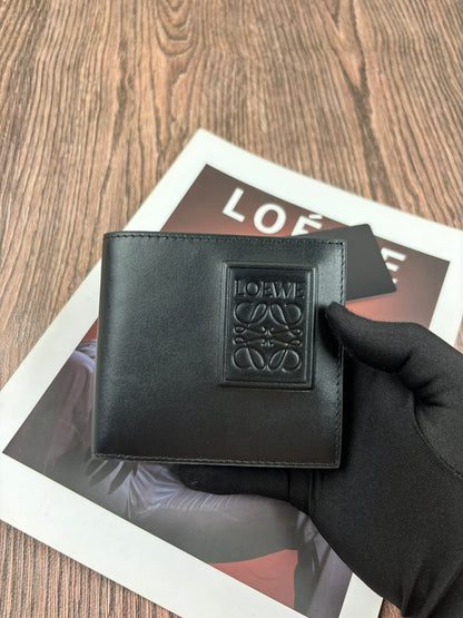 Loewe Bifold Wallet in Satin Calfskin "Black"