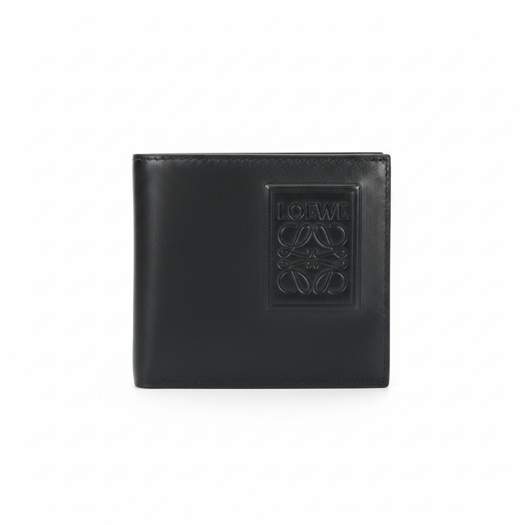 Loewe Bifold Wallet in Satin Calfskin "Black"
