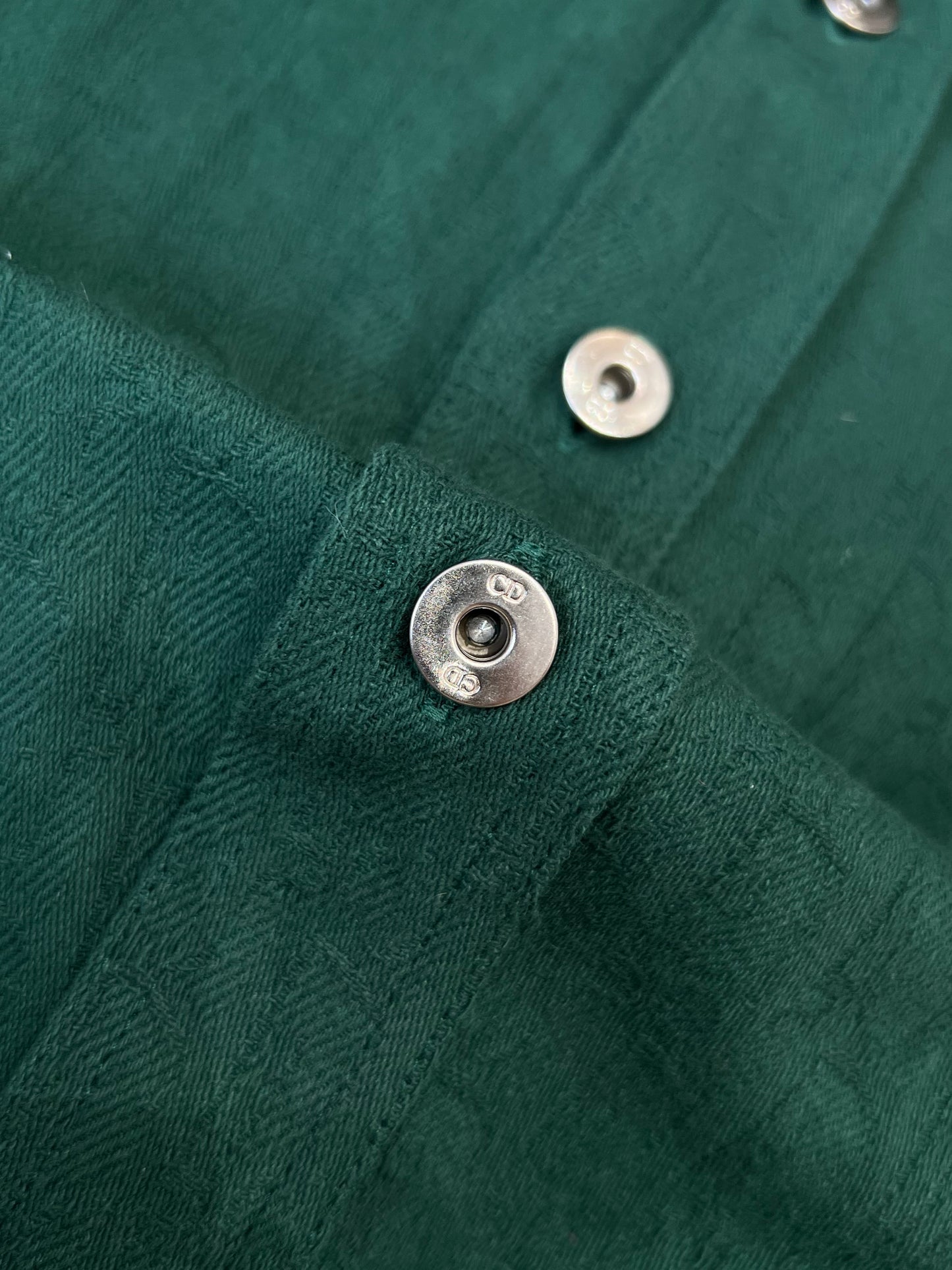 Dior Oblique Shirt "Deep Green Cotton Jacquard"