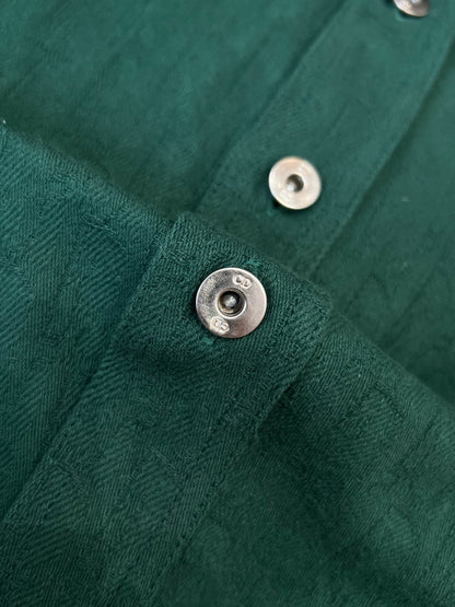Dior Oblique Shirt "Deep Green Cotton Jacquard"
