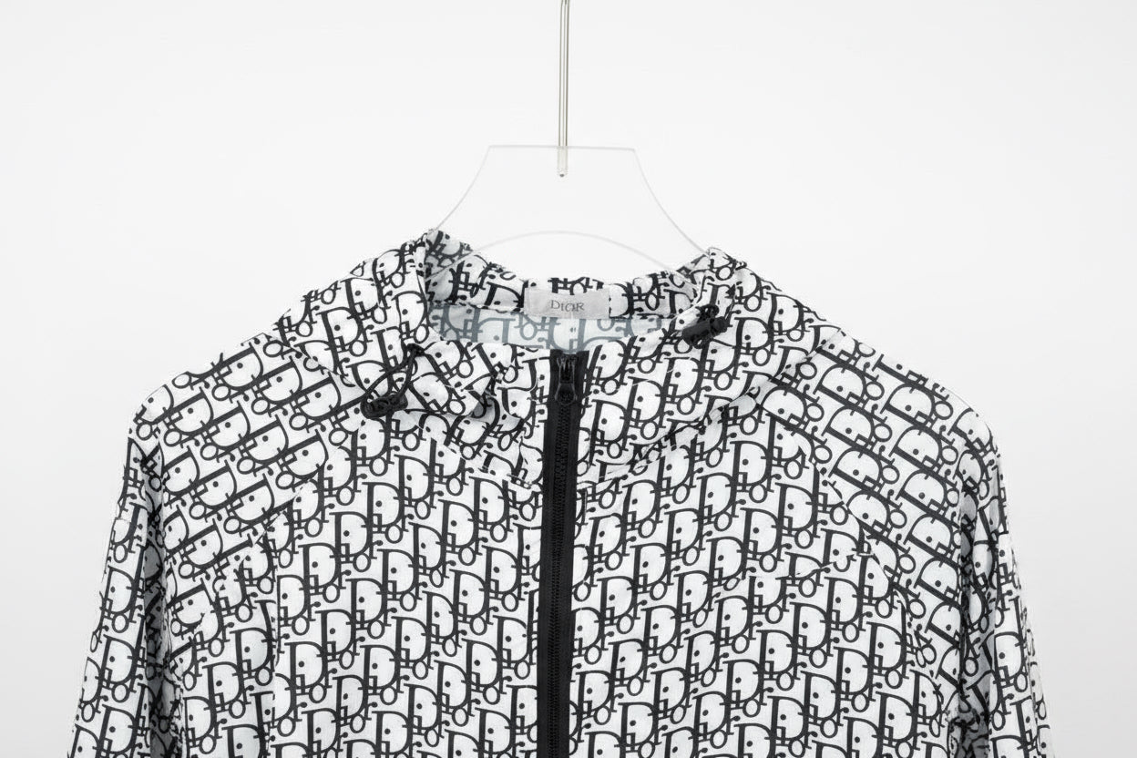 Dior Monogram Windbreaker Jacket "White-Black"