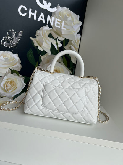 Chanel Cavier Leather Large Flap Bag With Top Handle