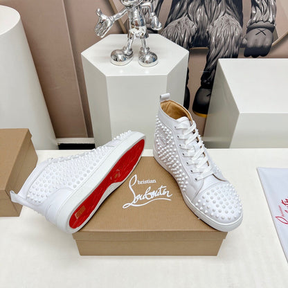 Christian Louboutin High-Top Louis Spike "White"