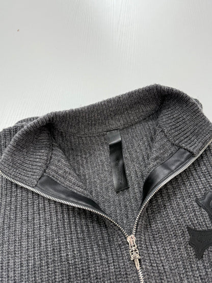 Chrome Hearts Large Cross Cashmere Knit "Grey"