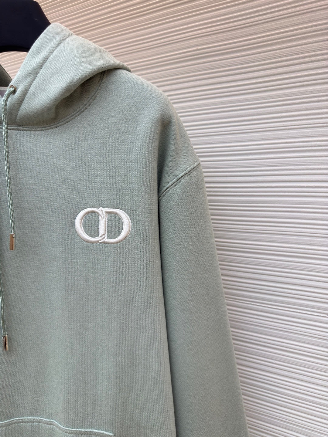 Dior CD Icon Hooded Sweatshirt "Green Cotton Fleece"