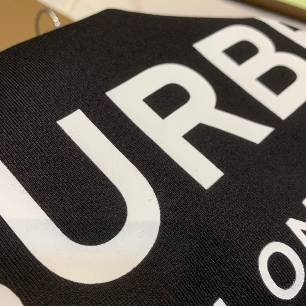 Burberry Logo Print Cotton T-Shirt "Black"
