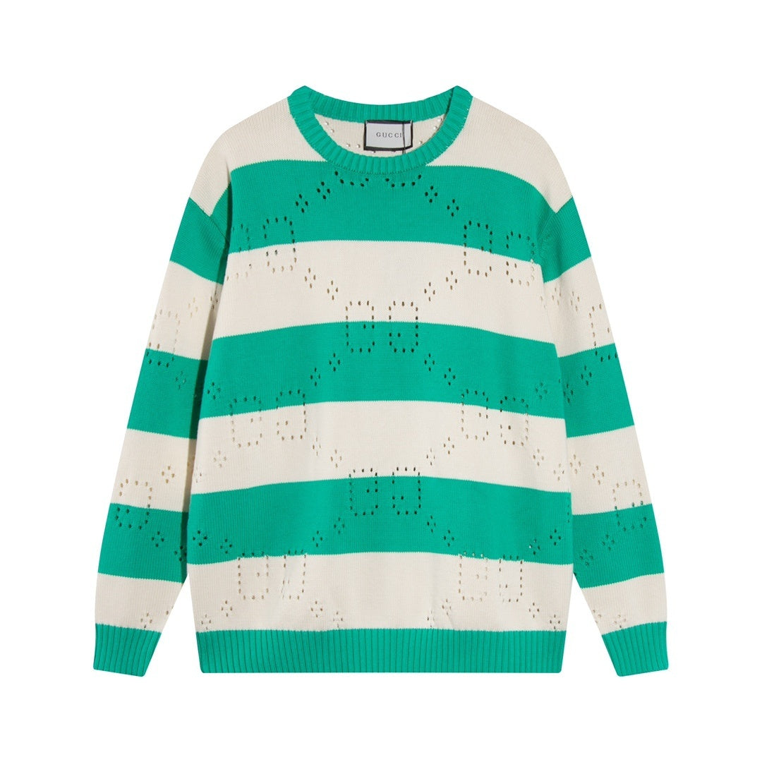 Gucci GG Sweater "Turquoise-Ivory"