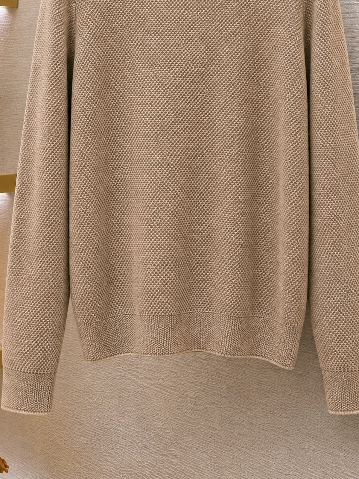 Loro Piana Varallo Crewneck "Mulberry Natural Wood"