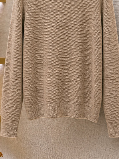 Loro Piana Varallo Crewneck "Mulberry Natural Wood"