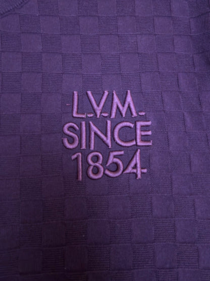 Louis Vuitton Damier Jacquard Short-Sleeved Crewneck "Purple Indigo"