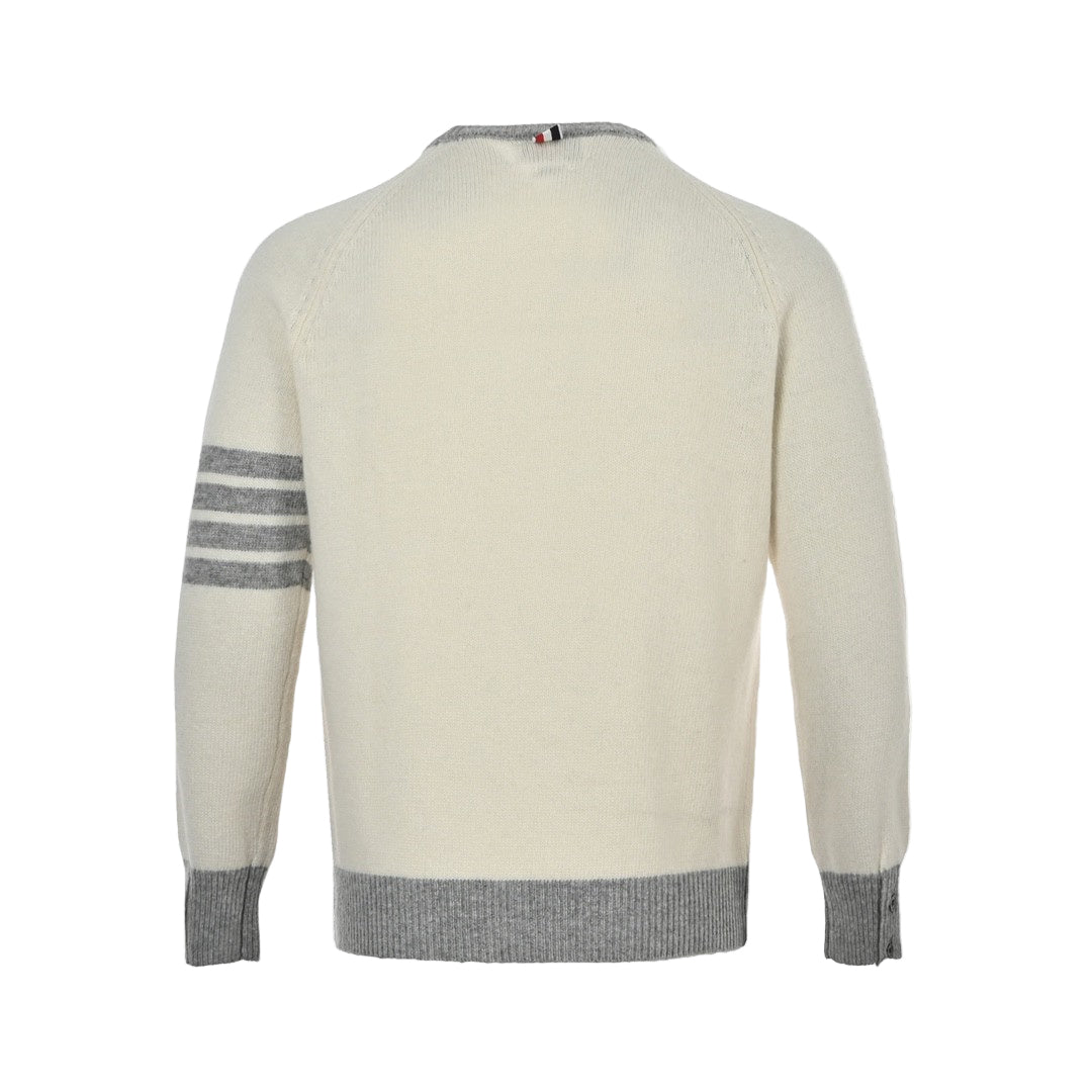 Thom Browne 4-Bar Sweater "Beige-Grey"
