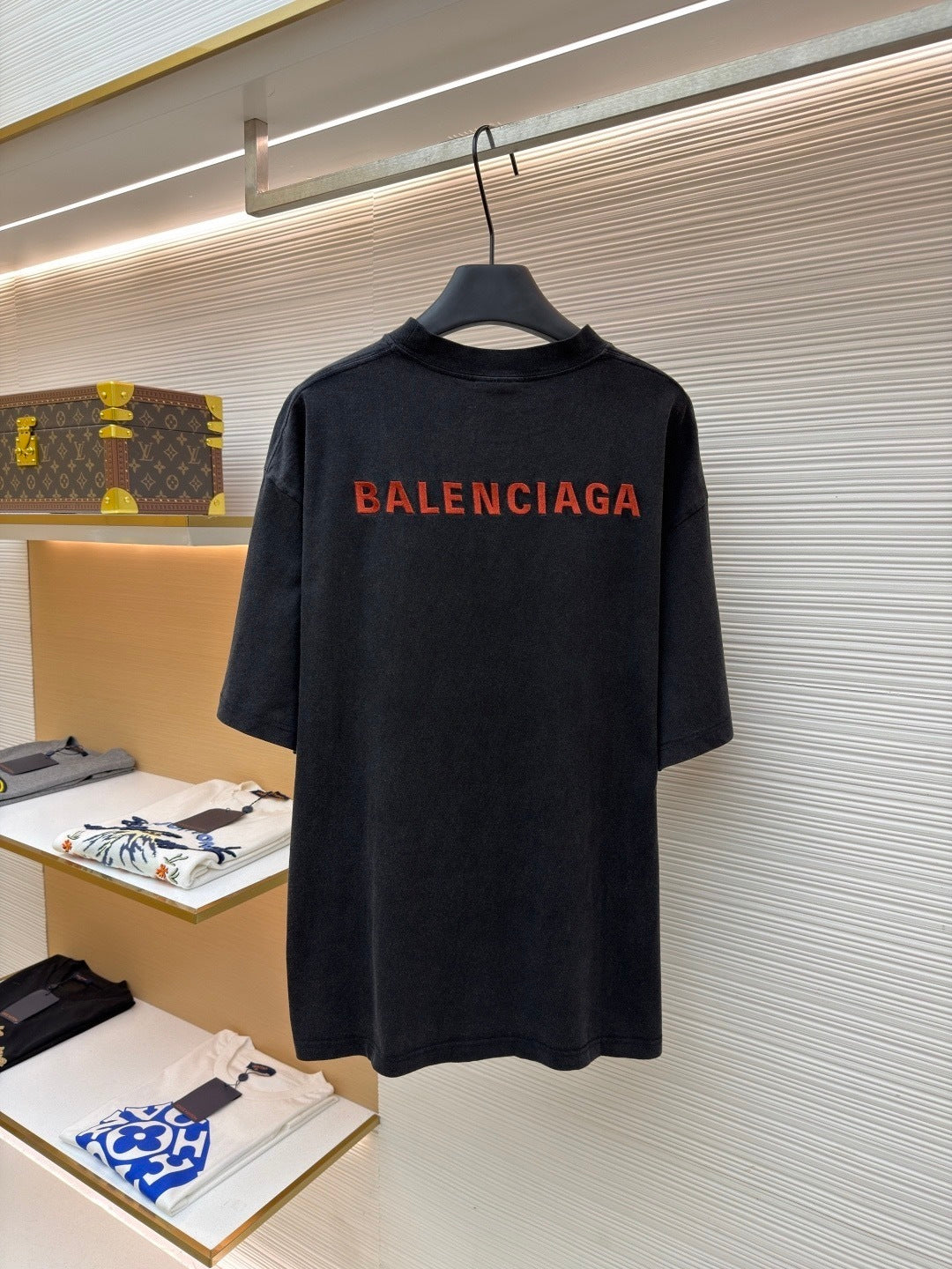 Balenciaga Back T-Shirt "Faded Black-Red"