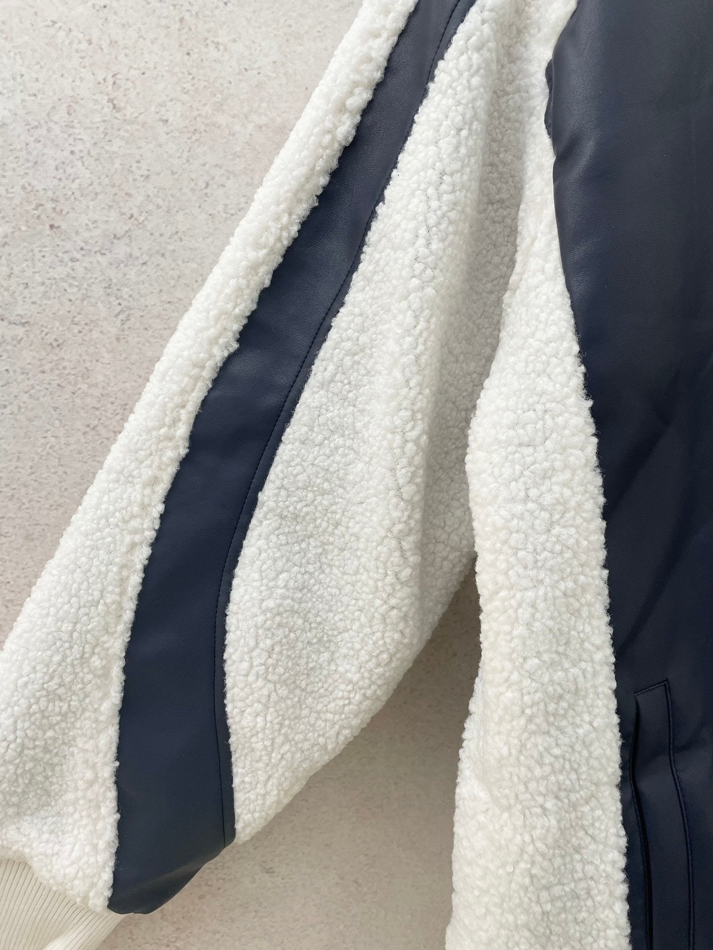 Louis Vuitton Leather Jacket "Blue-White"