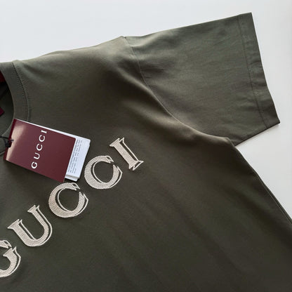 Gucci Cotton Jersey T-shirt with Embroidery "Green"
