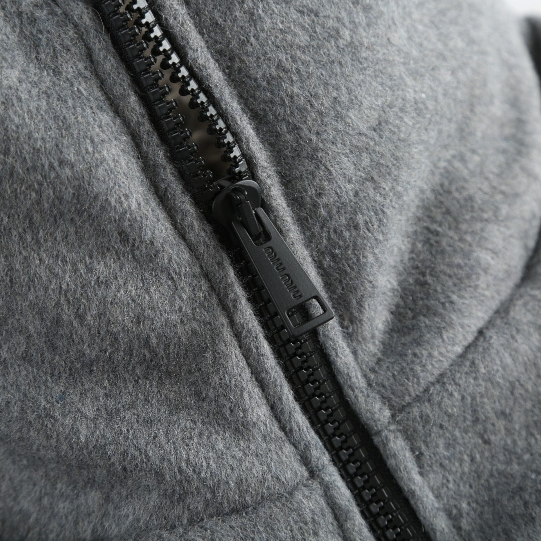 Miu Miu Fleece Down Jacket "Grey"