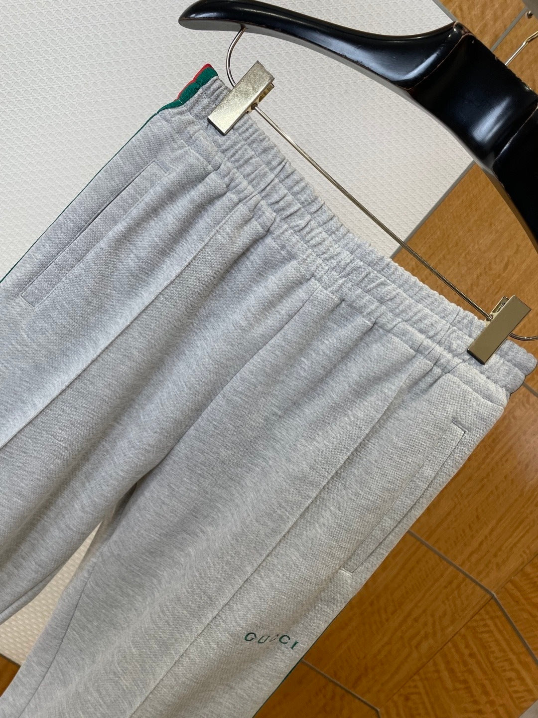 Gucci Cotton Piquet Double Sportswear Pant "Grey"