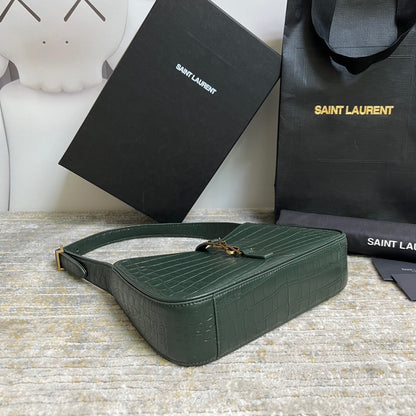 Saint Laurent Le 5 a 7 in Crocodile-Embossed Leather