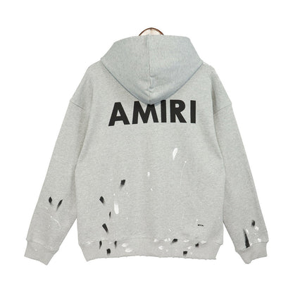 Amiri Army Paint Hoodie "Grey"