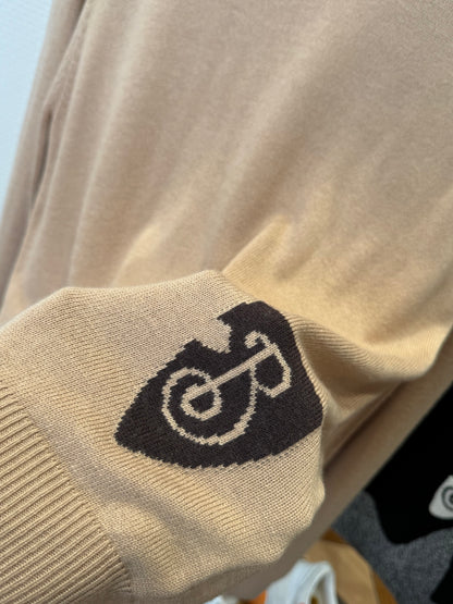 Burberry B Shield Wool Blend Sweater "Beige"