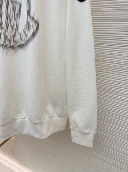 Moncler Blurred Logo Sweatshirt "White"