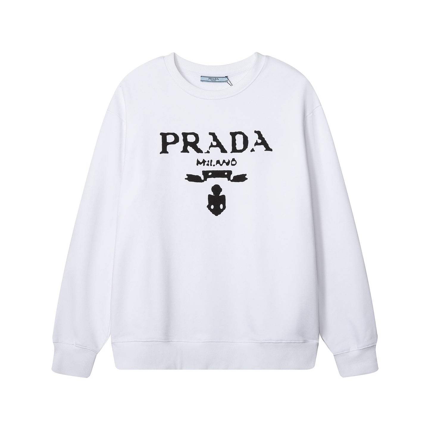 Prada Logo Print Sweatshirt "White"