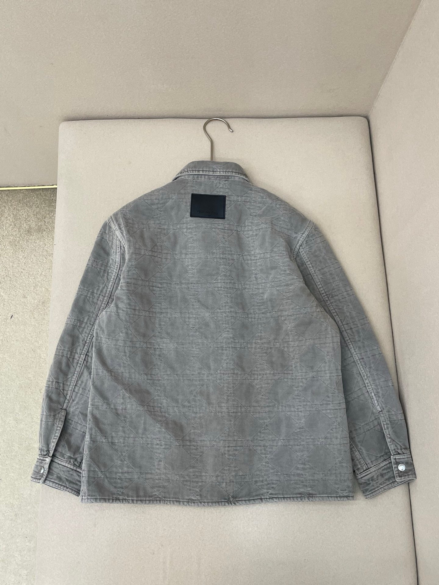 Dior Cannage Overshirt "Gray Cotton Twill"