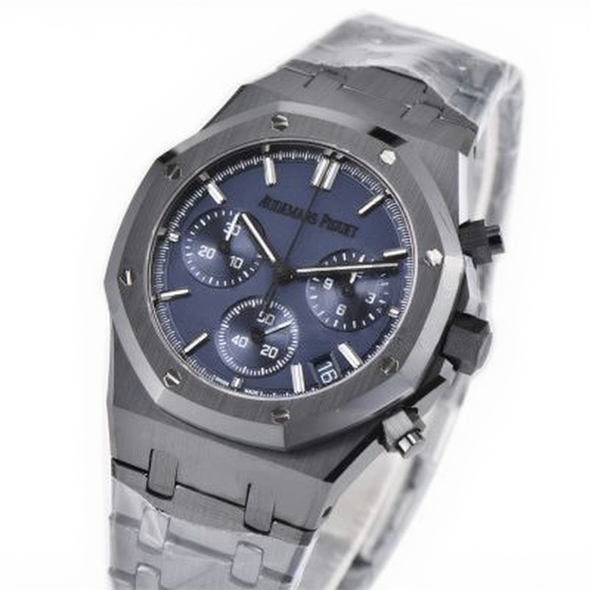 Audemars Piguet Royal Oak Chrono 41mm Black Ceramic Blue Dial