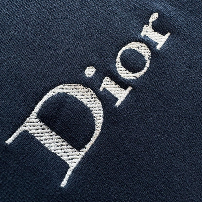 Dior Zip-neck Sweatshirt "Blue Cotton Fleece"