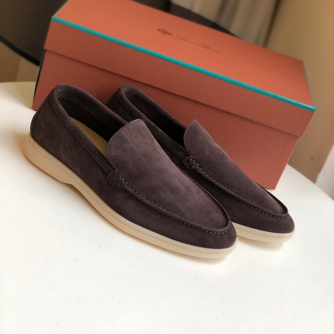 Loro Piana Summer Walk Loafers "Dark Brown"