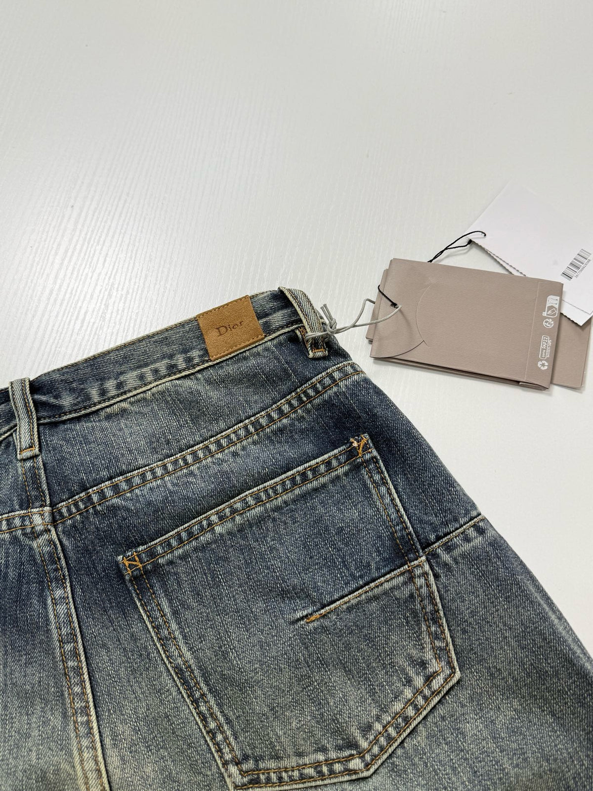 Dior Jeans with Patchwork Effect "Blue Cotton Twill"