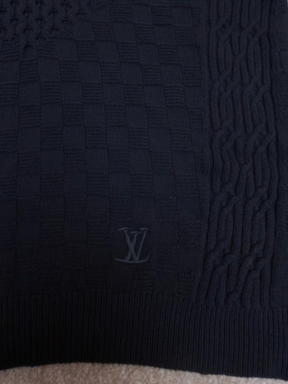 Louis Vuitton Half-Zip Knitted Signature Pullover "Black"