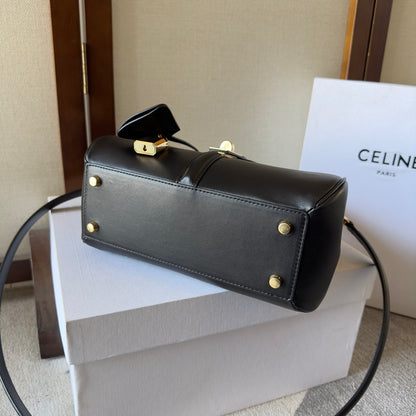Celine Small 16 Bag in Natural Calfskin "Black"
